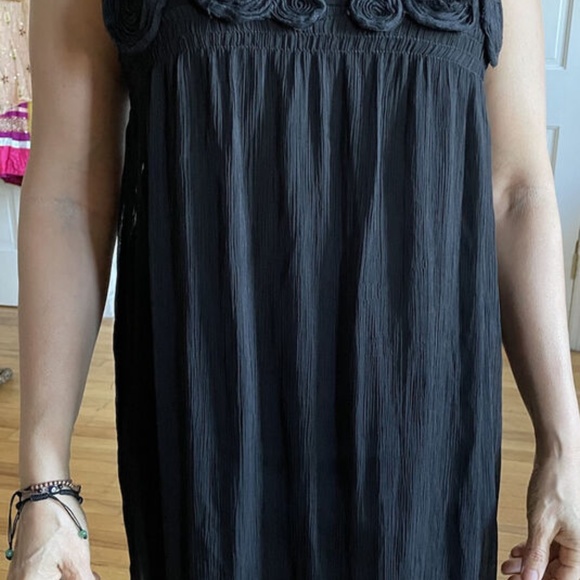 ECi NY Women’s Tunic Dress size 8 w/ Rosettes Black Sleeveless OFFERS WELCOMED f - Picture 10 of 11